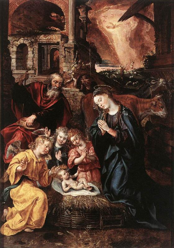 VOS, Marten de Nativity  ery Sweden oil painting art